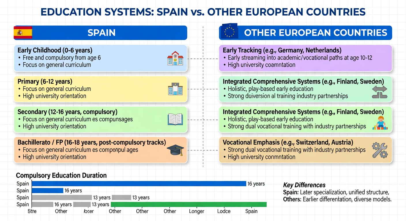 Comparación educativa España Europa